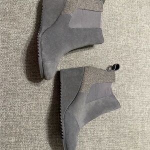 Toms Charcoal Ankle Booties